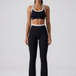 Elena Contrast Ribbed Active Set on model