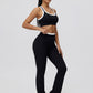 Elena Contrast Ribbed Active Set on model