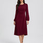 Eleonora Ruched Midi Dress on model