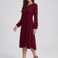 Eleonora Ruched Midi Dress on model