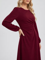 Eleonora Ruched Midi Dress on model