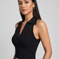 Elsa Polo Knit Top on model