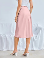 Carlina Satin Slip Midi Skirt