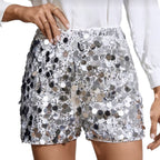 Donella Sequin Paillette Party Shorts