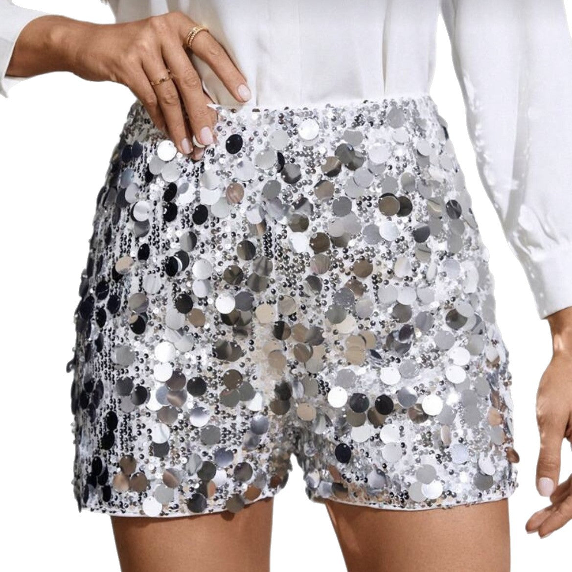 Donella Sequin Paillette Party Shorts