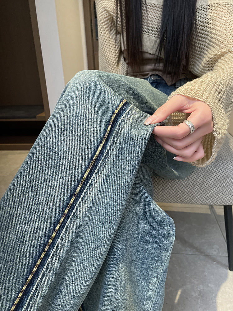 Isaura Vintage-Wash High-Waist Wide-Leg Jeans