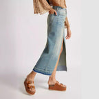Giordana Denim Maxi Skirt