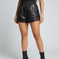 Fabia Faux Leather Short on model