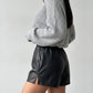 Fabia Faux Leather Short on model