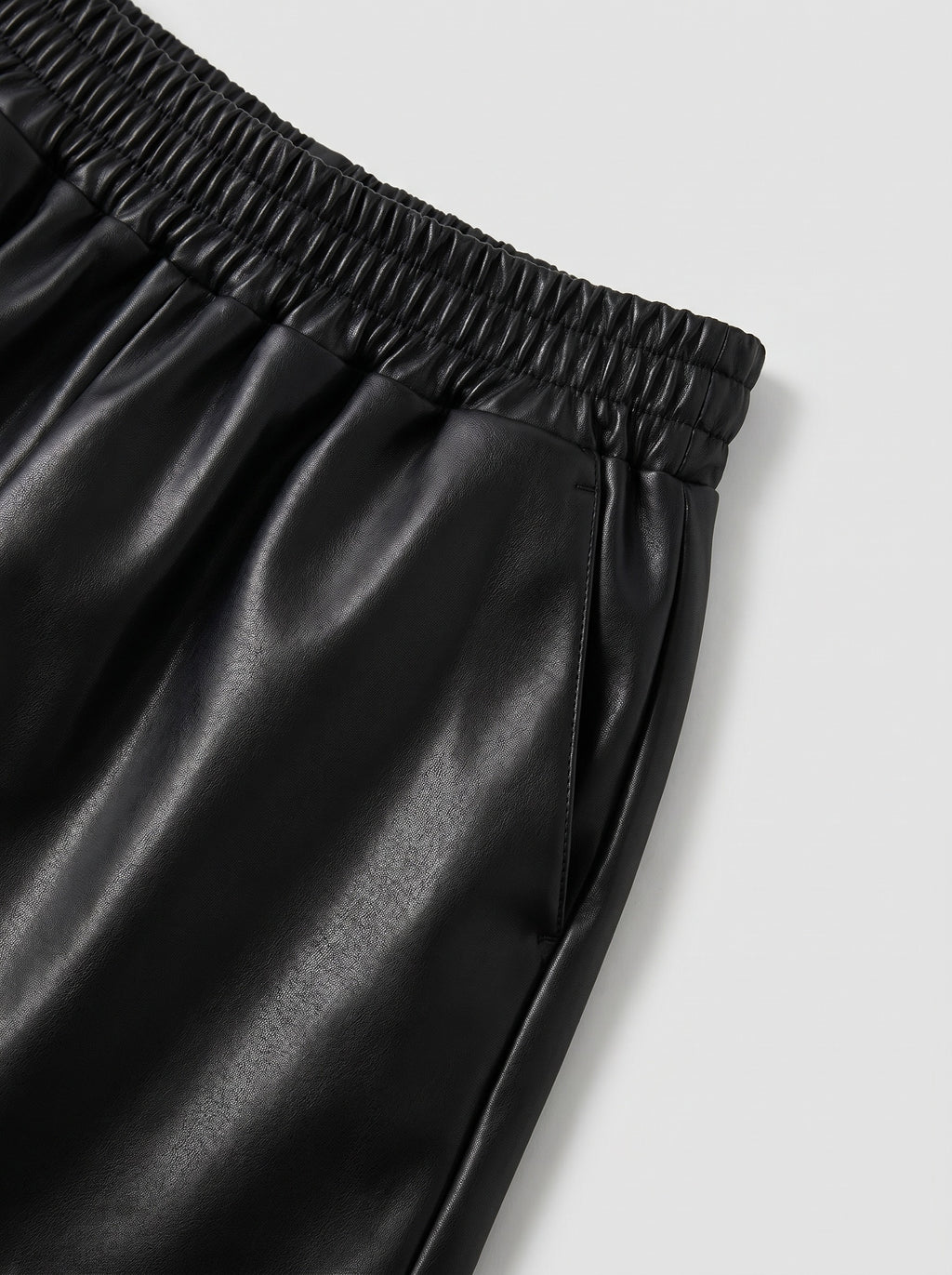 Fabia Faux Leather Short on model