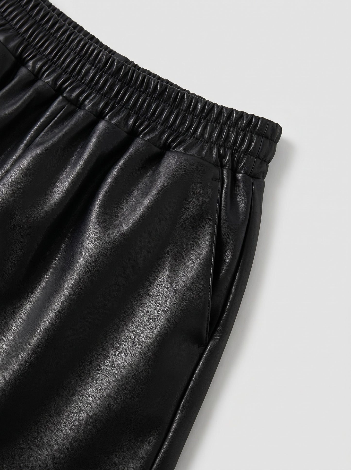 Fabia Faux Leather Short on model