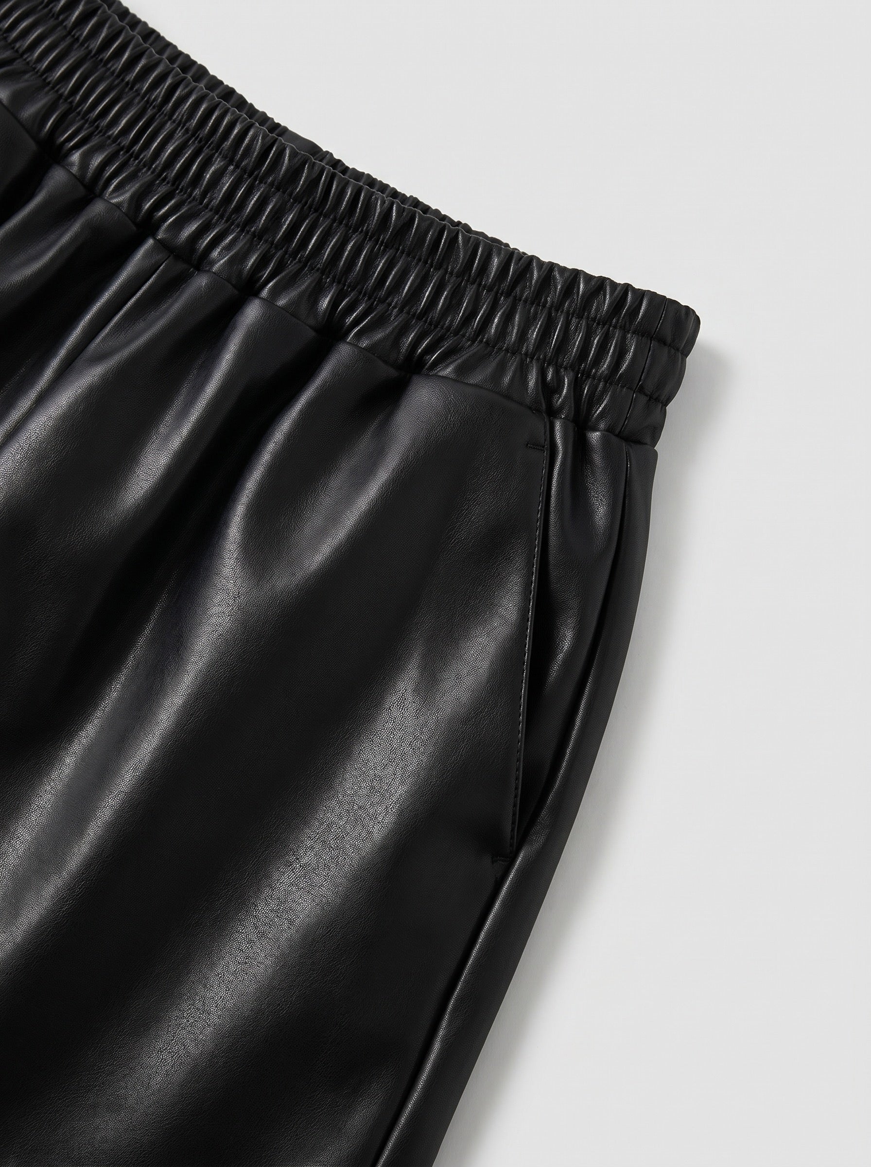 Fabia Faux Leather Short on model