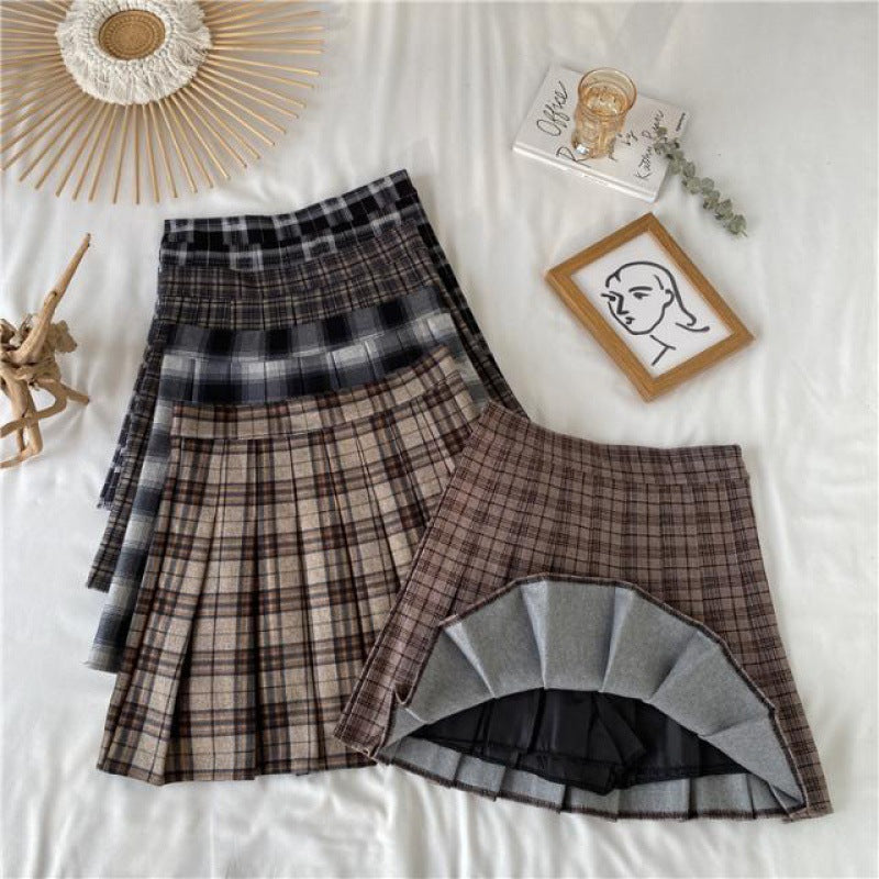 Mirabella Pleated Plaid Skirt