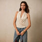 Olimpia Halter Cowl Top
