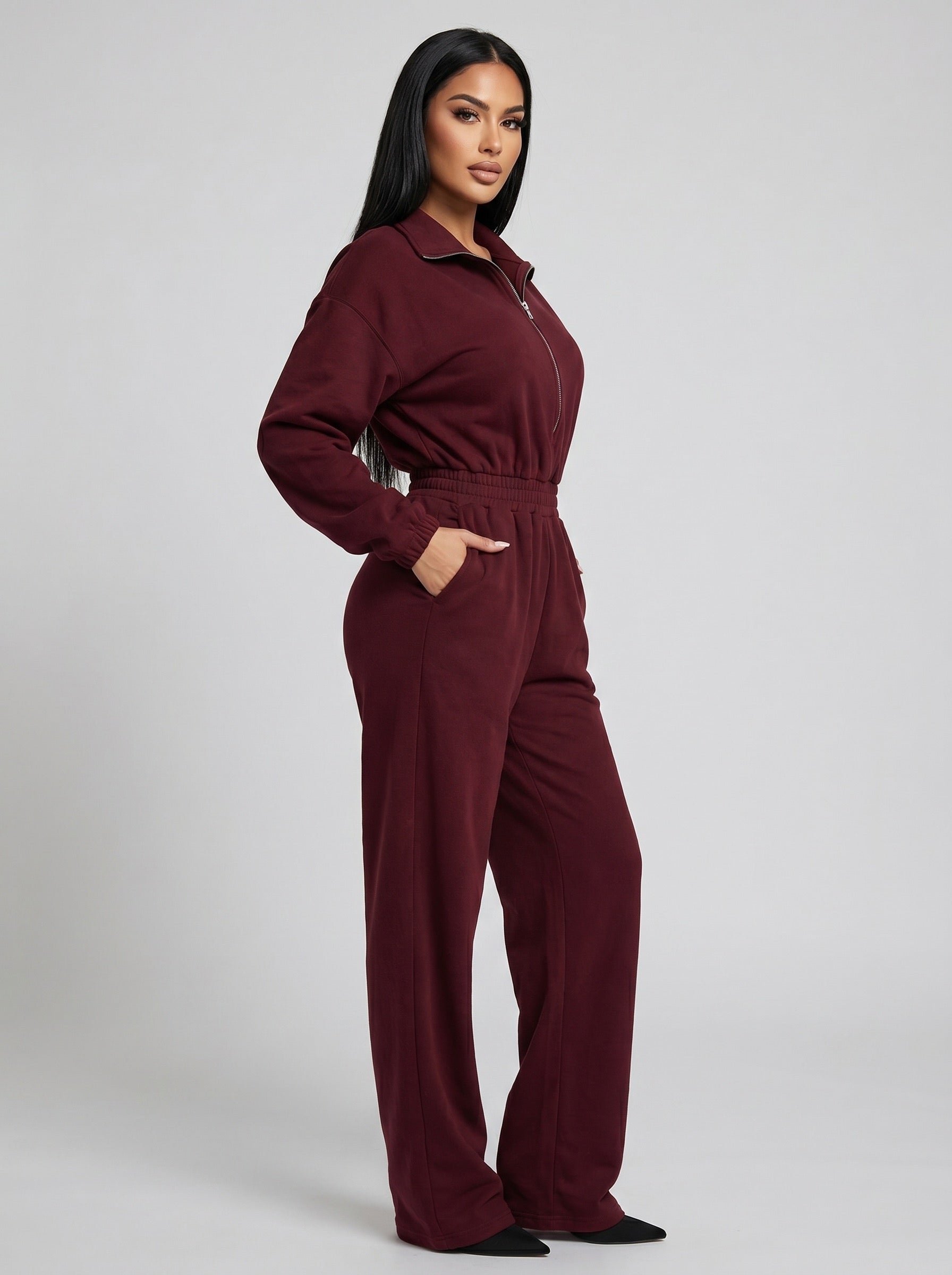 Federica Utility Boilersuit on model
