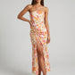 Fiamma Floral Twist-Front Maxi Dress on model