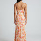 Fiamma Floral Twist-Front Maxi Dress on model