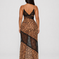 Sexy Leopard-Print Hollow-Out Strap Maxi Dress