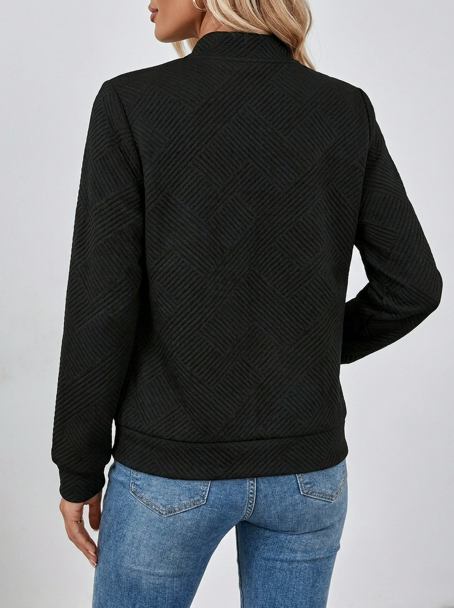 Filippa Textured Bomber on model