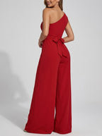 Fioralba One-Shoulder Wide-Leg Jumpsuit on model