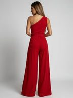 Fioralba One-Shoulder Wide-Leg Jumpsuit on model