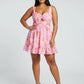 Fiorella Floral Mini Dress on model