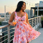 Fiorella Floral Mini Dress on model