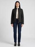 Flavia Quilted Barn Jacket on model