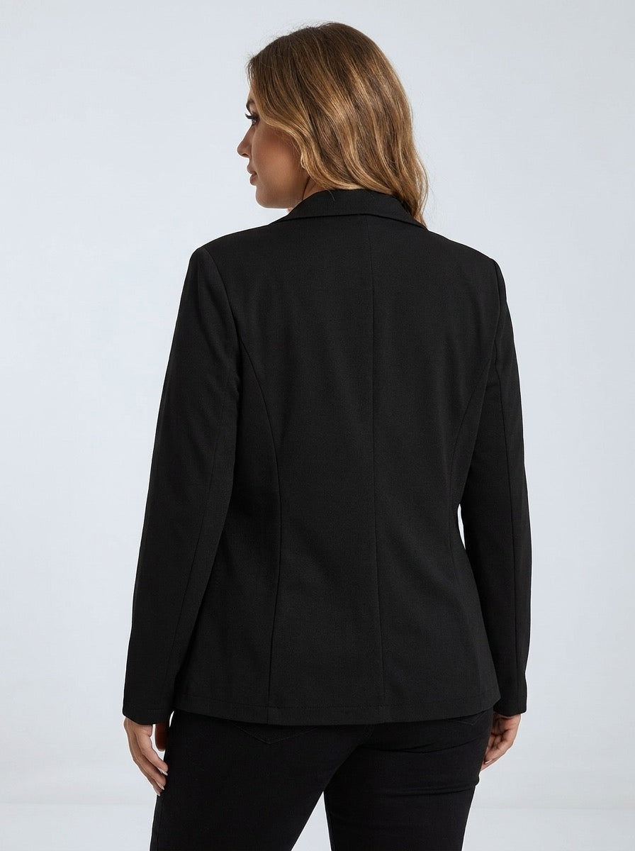 Florinda Double-Breasted Tailored Blazer on model