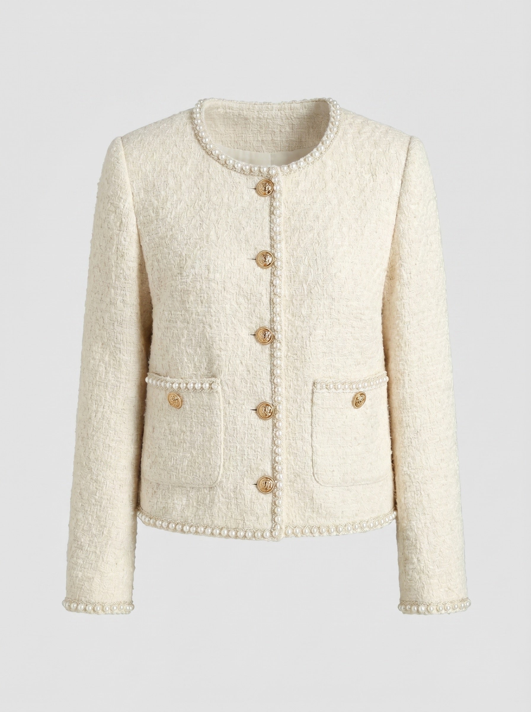 Gabriella Tweed Jacket on model