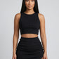 Gaia Ribbed Crop & Skirt Set on model