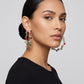 Gemma Crystal Hoop Earrings on model