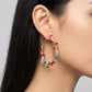 Gemma Crystal Hoop Earrings on model