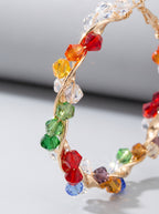 Gemma Crystal Hoop Earrings on model