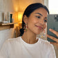Gemma Crystal Hoop Earrings on model