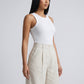 Giorgia Tailored Linen Shorts on model