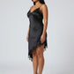 Giulia Lace-Trim Satin Slip Dress on model