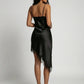 Giulia Lace-Trim Satin Slip Dress on model