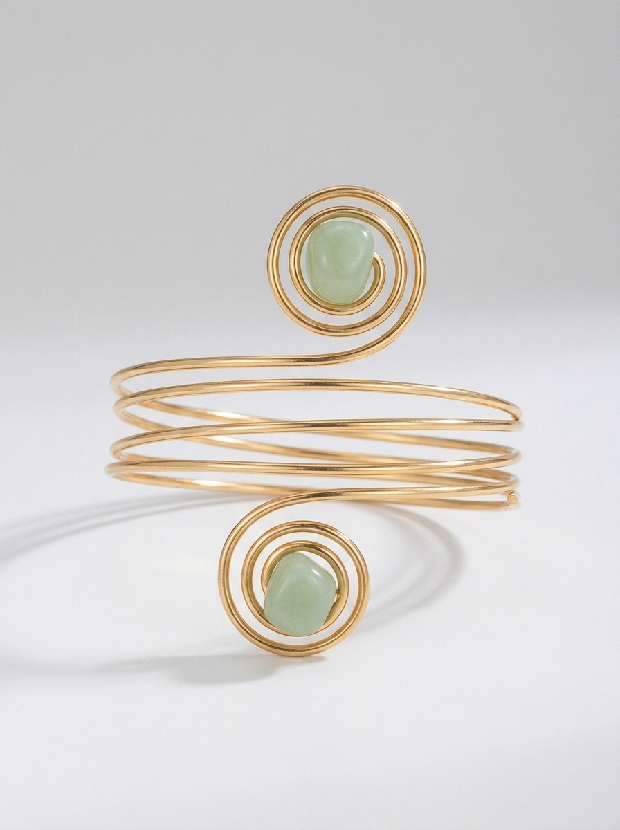 Aurora Spiral Arm Cuff — 02 Light Green variant