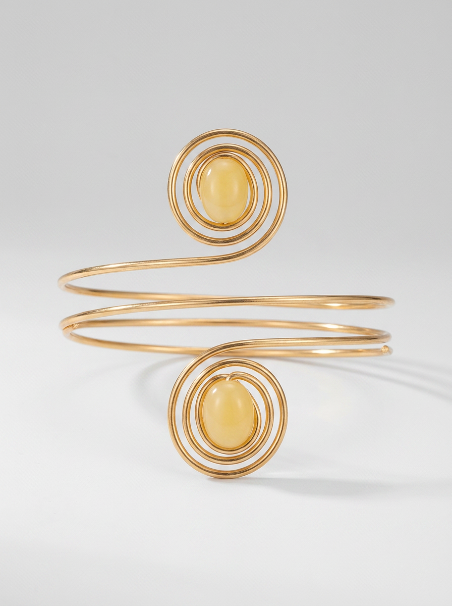 Aurora Spiral Arm Cuff — 02 Light Yellow variant