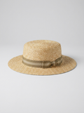 Portofino Straw Hat — Khaki / Bow variant