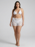 Calliope Lace Bikini & Shorts Set — White variant