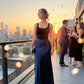 Ilaria Satin Maxi Skirt on model