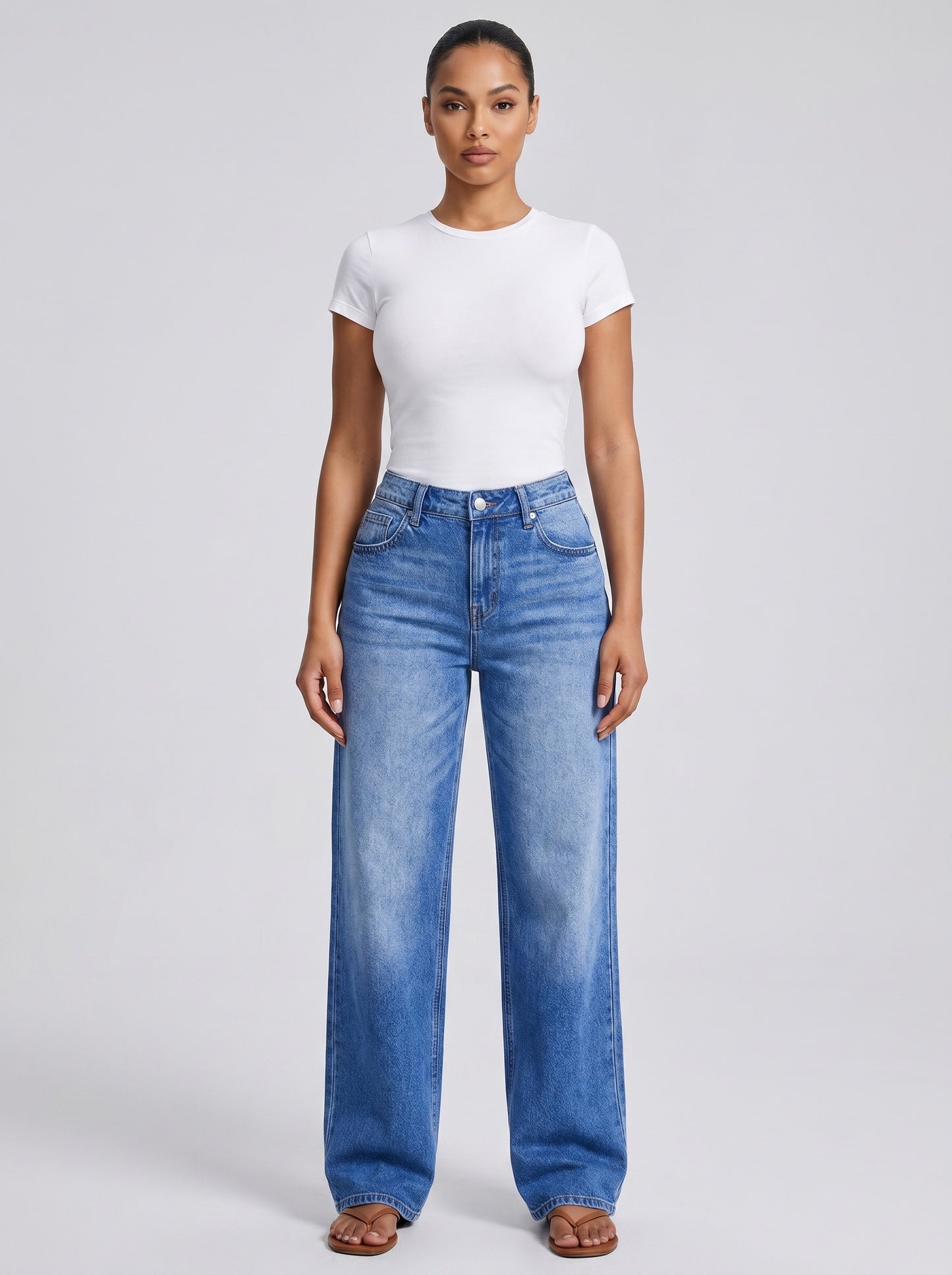 Indie 90s Wide-Leg Jeans on model