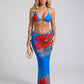 Isla Floral Bikini & Sarong Set on model