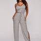 Lana Wide-Leg Lounge Jumpsuit on model