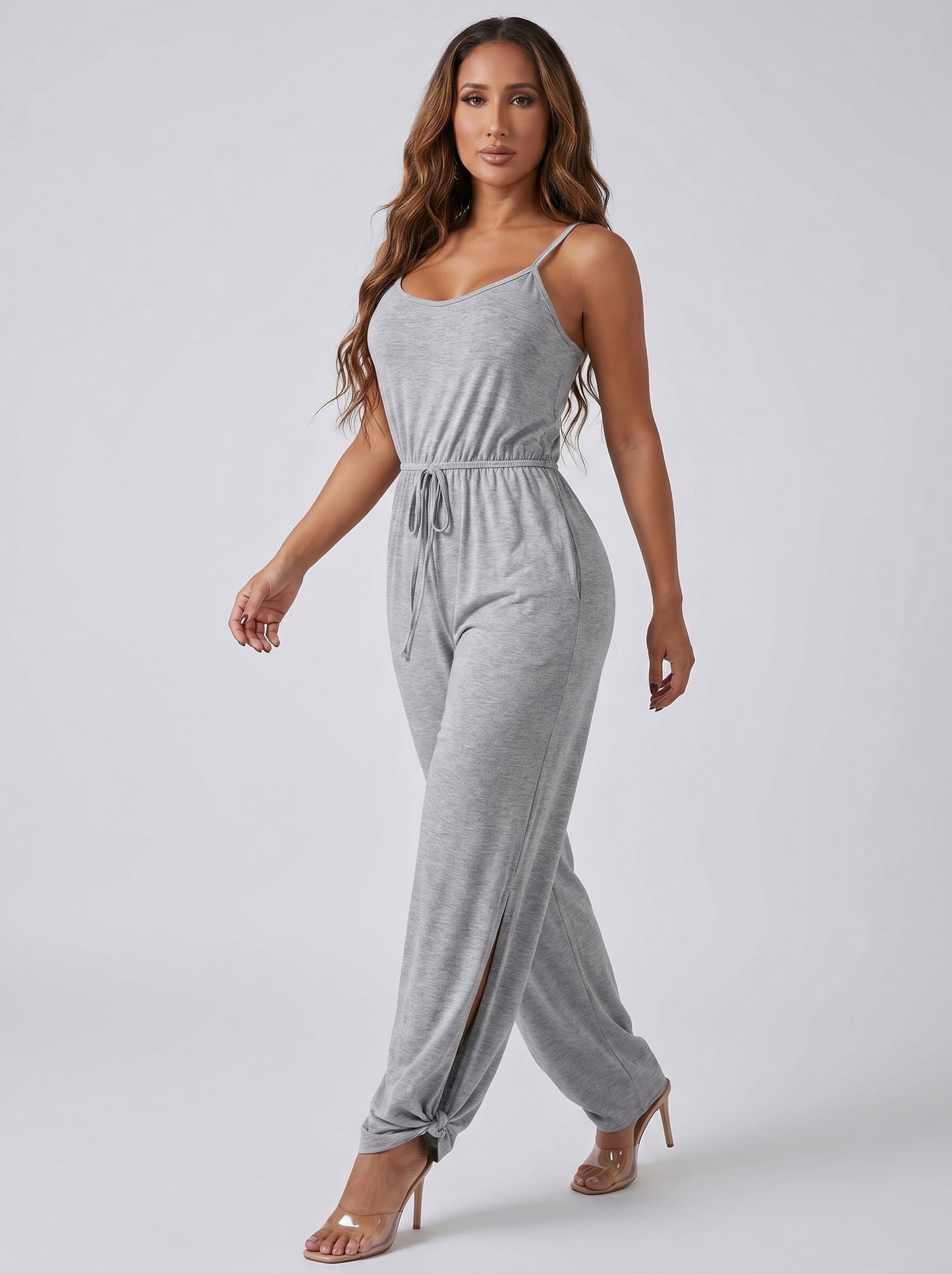 Lana Wide-Leg Lounge Jumpsuit on model