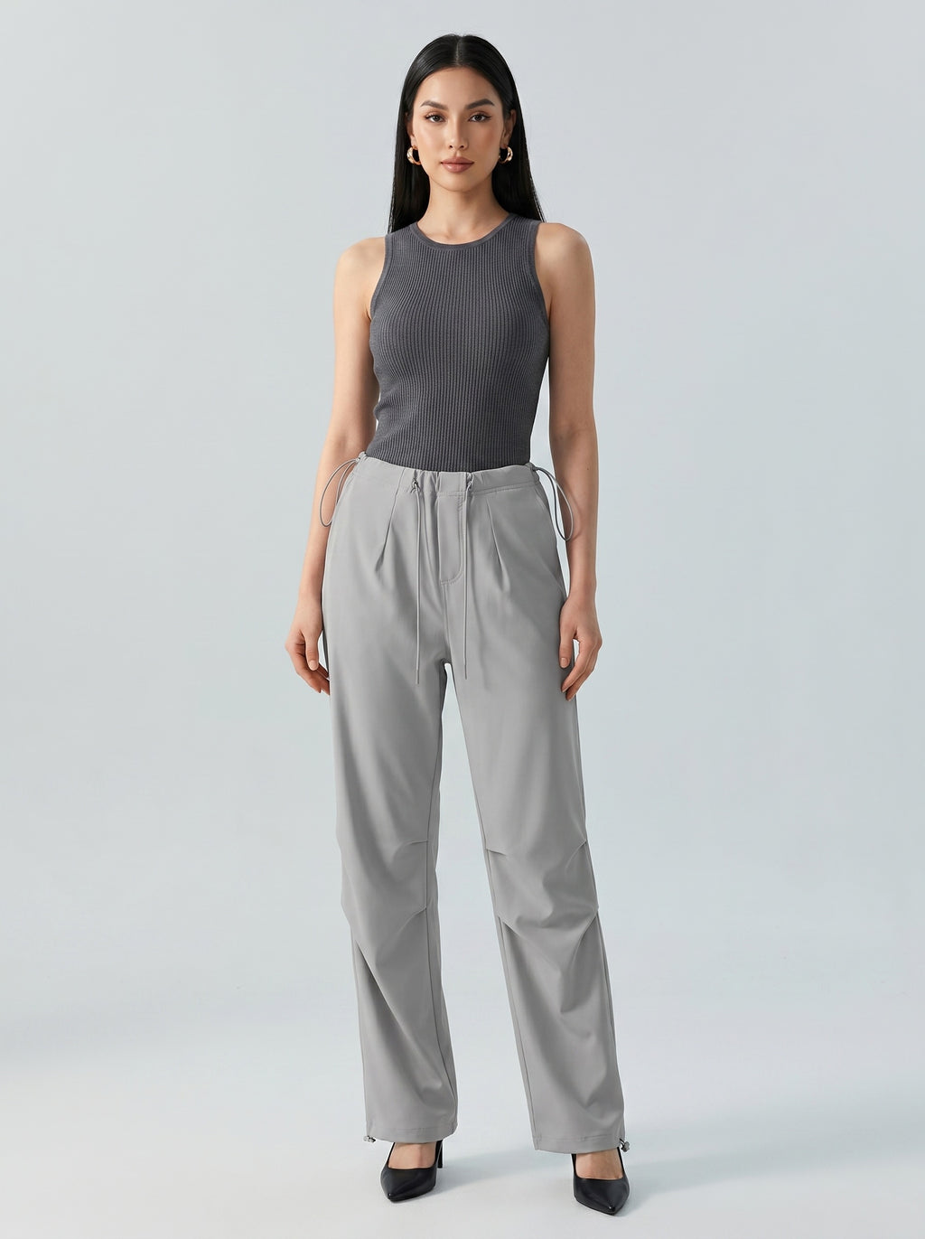 Lavinia Pleated Trouser on model