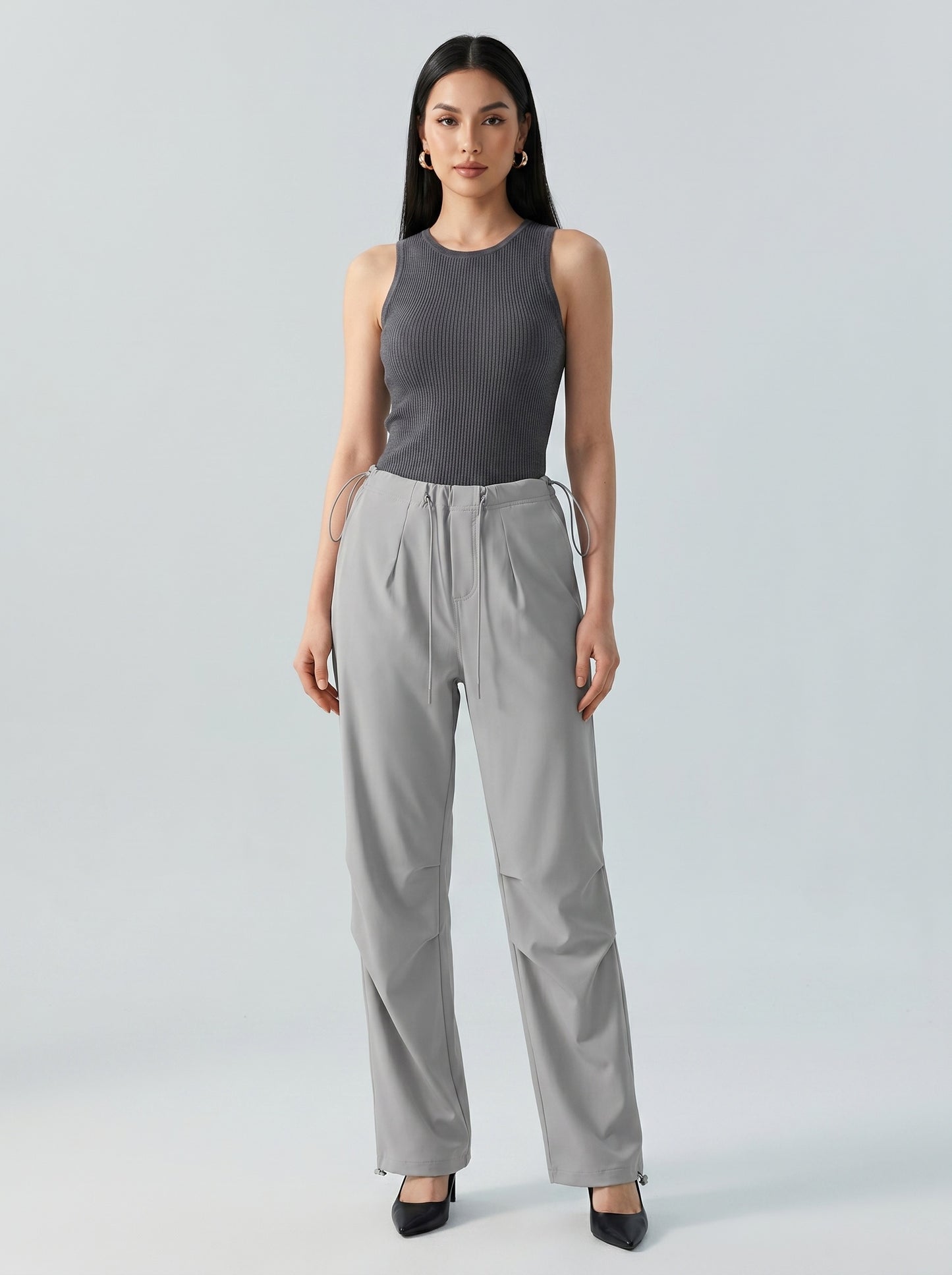 Lavinia Pleated Trouser on model