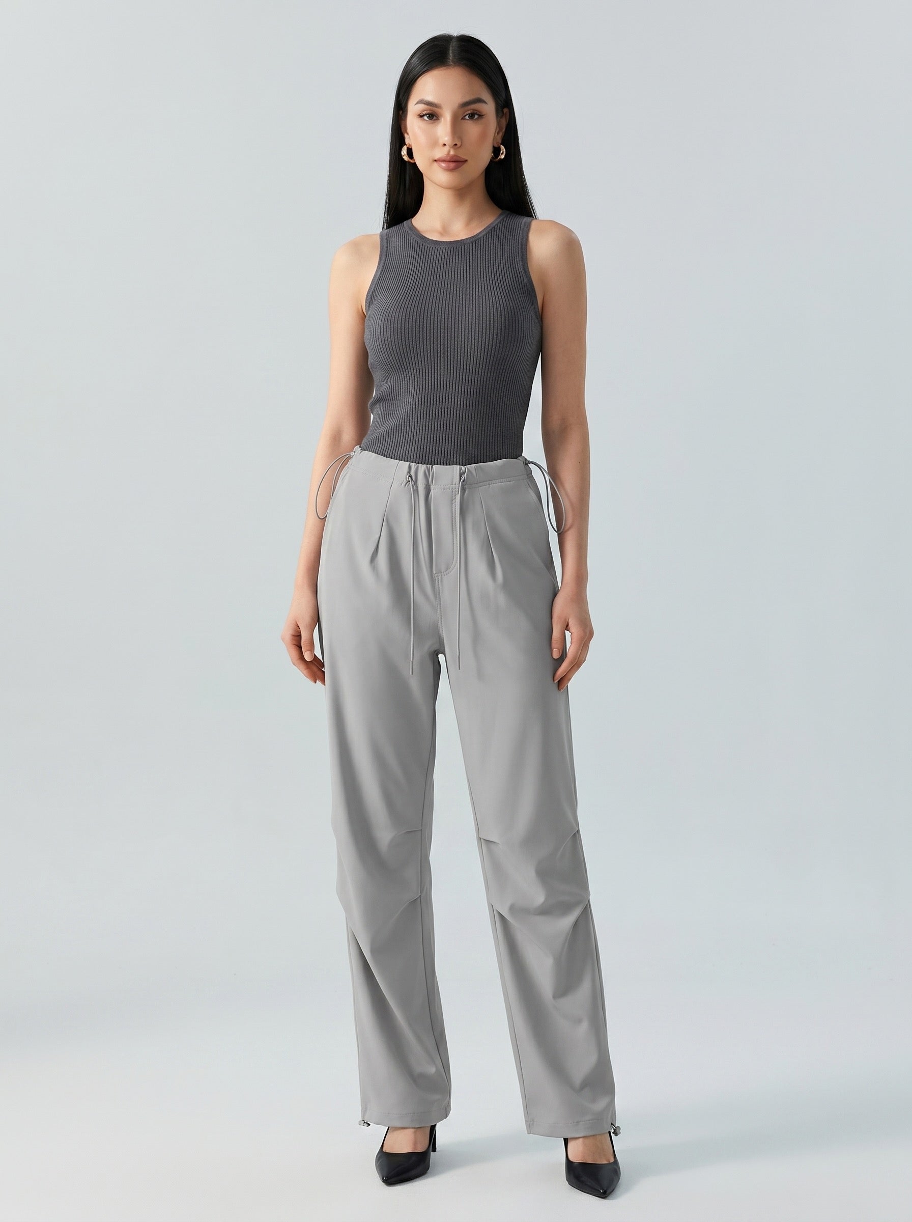 Lavinia Pleated Trouser on model